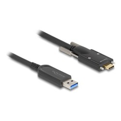 Delock - USB kabel - USB typ A (M) do 24 pin USB-C (M) šroubovací - USB 2.0 - 5 m - Active Optical Cable (AOC), USB 3.2 Gen 2