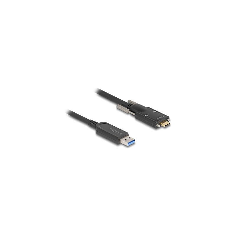 Delock - USB kabel - USB typ A (M) do 24 pin USB-C (M) šroubovací - USB 2.0 - 5 m - Active Optical Cable (AOC), USB 3.2 Gen 2