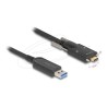 Delock - USB kabel - USB typ A (M) do 24 pin USB-C (M) šroubovací - USB 2.0 - 10 m - Active Optical Cable (AOC), rychlost