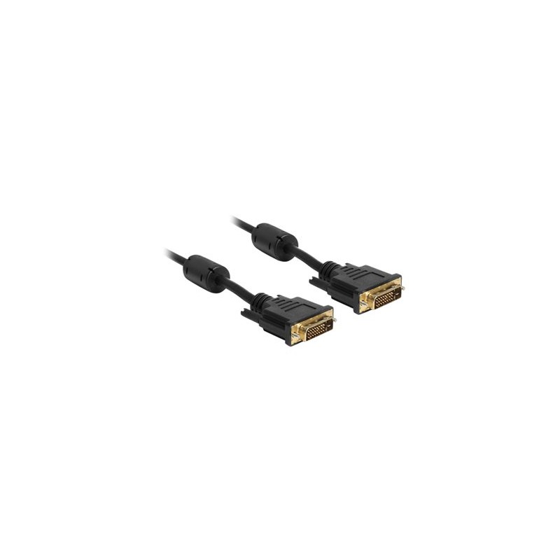 Delock - Kabel DVI - DVI-D (M) do DVI-D (M) - 3 m - křídlové šrouby - černá