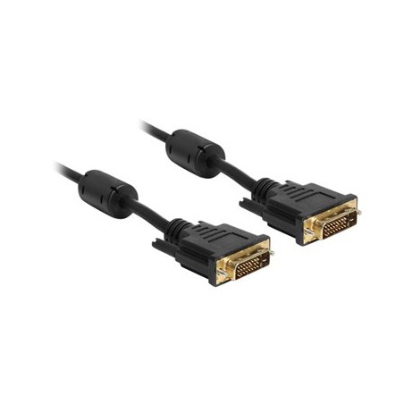Delock - Kabel DVI - DVI-D (M) do DVI-D (M) - 3 m - křídlové šrouby - černá