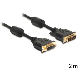 Delock - Kabel DVI - DVI-D (F) do DVI-D (M) - 2 m - černá