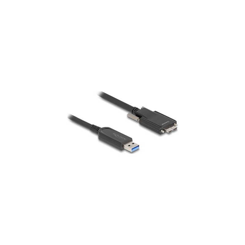Delock - Kabel USB - Micro-USB typu B (M) šroubovací do USB typ A (M) - USB 2.0 - 900 mA - 10 m - rychlost prenosu dat až 10