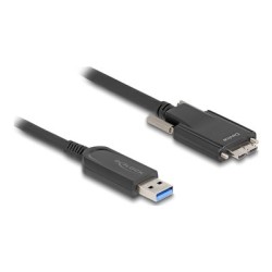 Delock - Kabel USB - USB typ A (M) do Micro-USB typu B (M) šroubovací - USB 2.0 - 900 mA - 5 m - Active Optical Cable (AOC)