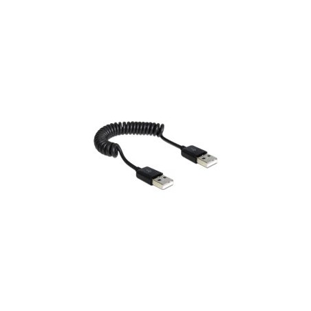 Delock - Kabel USB - USB (M) do USB (M) - USB 2.0 - 60 cm - svinutý - černá