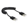 Delock - Kabel USB - USB (M) do USB (M) - USB 2.0 - 60 cm - svinutý - černá