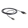 Delock - Kabel USB - USB (M) do Micro USB typ B (M) - USB 2.0 - 1.5 m - černá, antracitová