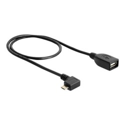 Delock - Kabel USB - USB (F) do Micro USB typ B (M) - USB 2.0 OTG - 50 cm - 90° konektor