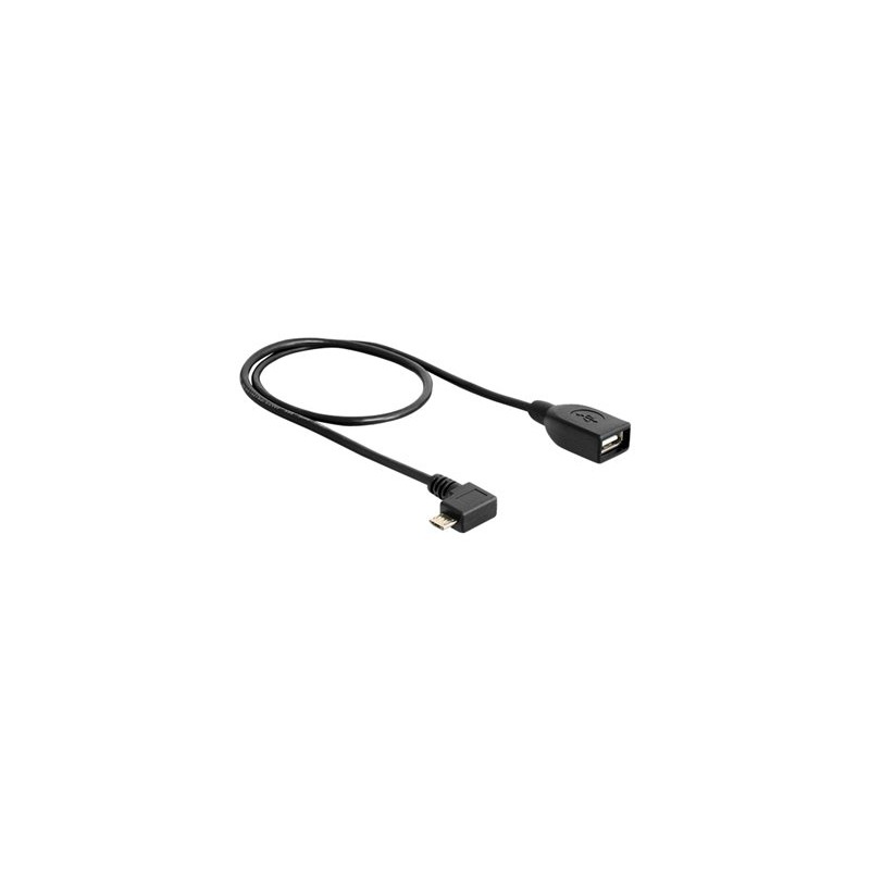 Delock - Kabel USB - USB (F) do Micro USB typ B (M) - USB 2.0 OTG - 50 cm - 90° konektor