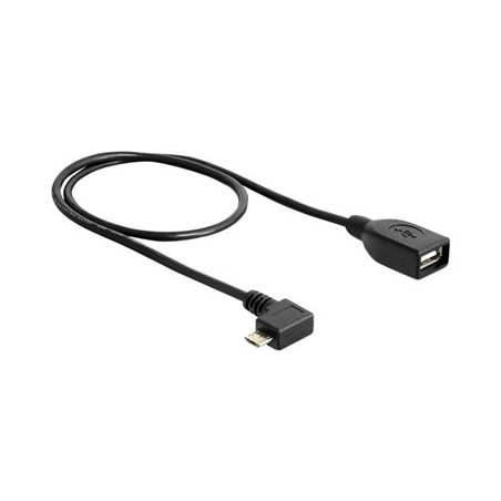 Delock - Kabel USB - USB (F) do Micro USB typ B (M) - USB 2.0 OTG - 50 cm - 90° konektor