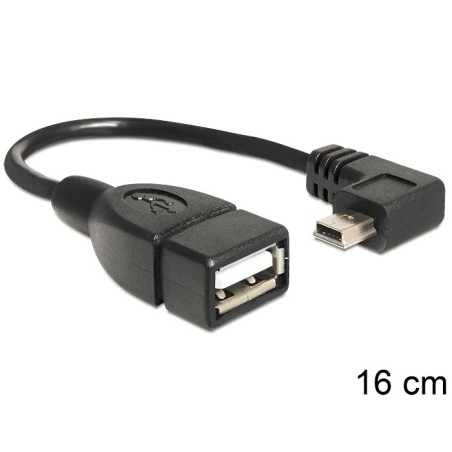 Delock - Kabel USB - mini-USB typ B (M) do USB (F) - USB 2.0 OTG - 16 cm