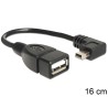 Delock - Kabel USB - mini-USB typ B (M) do USB (F) - USB 2.0 OTG - 16 cm