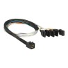 Delock - Interní kabel SAS - SAS 6Gbit/s - 4 x Mini SAS HD (SFF-8643) do SATA, postranní - 50 cm