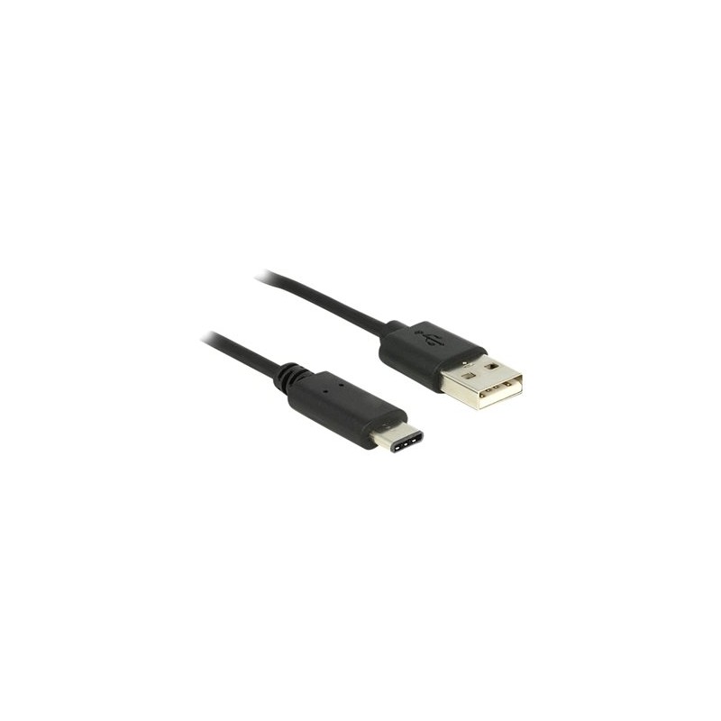 Delock - Kabel USB - USB-C (M) do USB (M) - USB 2.0 - 3 A - 50 cm - černá