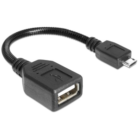Delock - Kabel USB - USB (F) do Micro USB typ B (M) - USB 2.0 OTG - 18 cm - černá