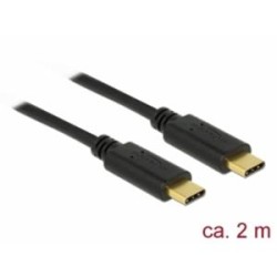 Delock - USB kabel - 24 pin USB-C (M) do 24 pin USB-C (M) - USB 2.0 - 5 A - 2 m - cerná