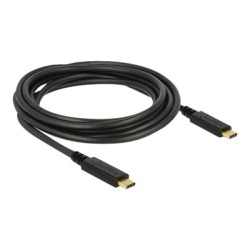 Delock - USB kabel - 24 pin USB-C (M) do 24 pin USB-C (M) - USB 2.0 - 5 A - 3 m - černá