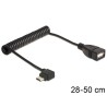 Delock - Kabel USB - USB (F) do Micro USB typ B (M) - USB 2.0 OTG - 50 cm - svinutý, 90° konektor