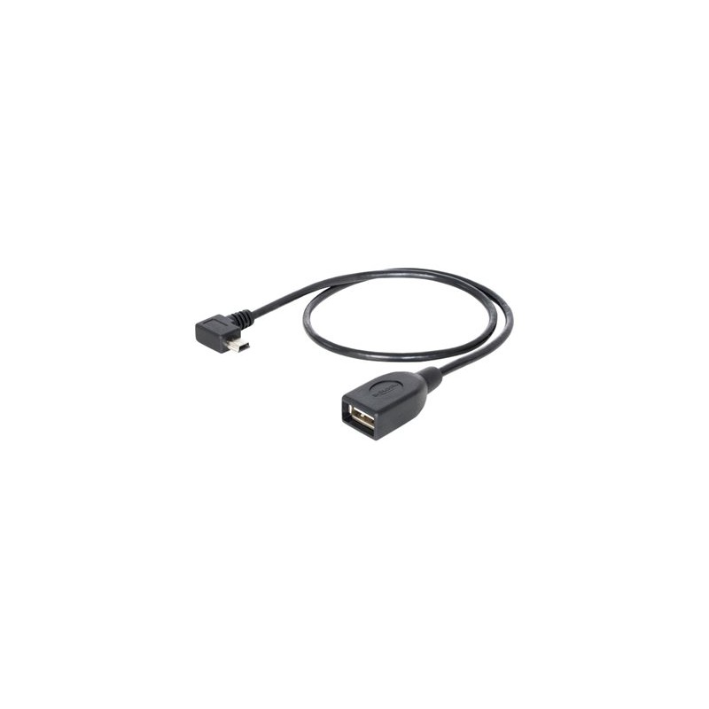 Delock - Kabel USB - USB (F) do mini-USB typ B (M) - USB 2.0 OTG - 50 cm - 90° konektor