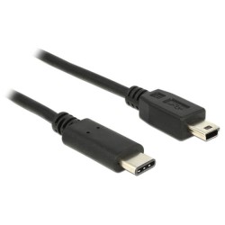 Delock - USB kabel - 24 pin USB-C (M) do mini-USB Type B (M) - USB 2.0 - 500 mA - 2 m - černá