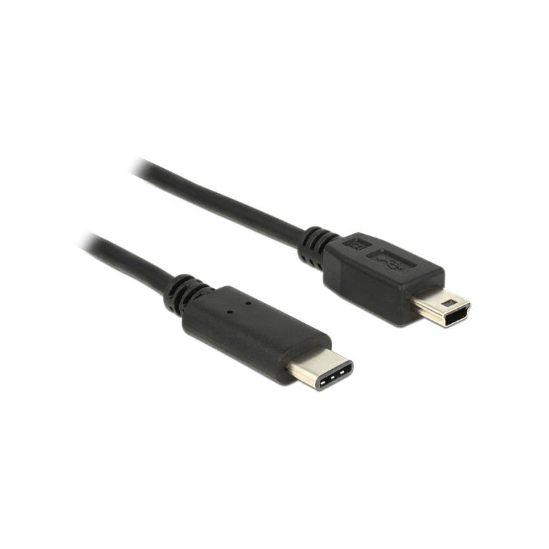 Delock - USB kabel - 24 pin USB-C (M) do mini-USB Type B (M) - USB 2.0 - 500 mA - 2 m - černá