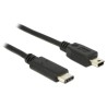 Delock - USB kabel - 24 pin USB-C (M) do mini-USB Type B (M) - USB 2.0 - 500 mA - 2 m - černá