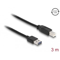 Delock EASY-USB - Kabel USB - USB typ B (M) do USB (M) - 3 m - černá