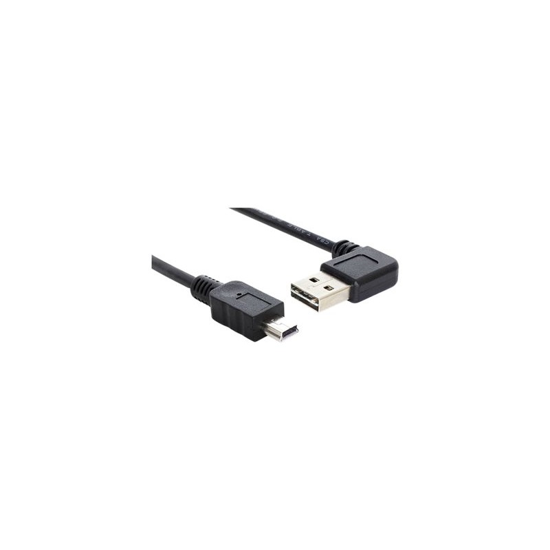 Delock EASY-USB - Kabel USB - mini-USB Type B (M) do USB (M) - 3 m - 90° konektor - černá