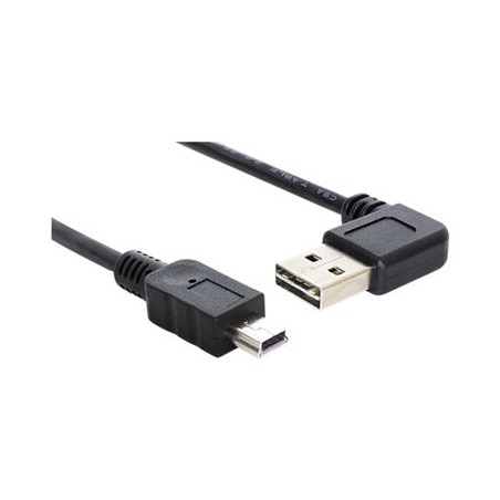 Delock EASY-USB - Kabel USB - mini-USB Type B (M) do USB (M) - 3 m - 90° konektor - černá