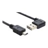 Delock EASY-USB - Kabel USB - mini-USB Type B (M) do USB (M) - 3 m - 90° konektor - černá