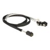 Delock - Kabel SATA/SAS - SAS 6Gbit/s - 4 linky - 4 x Mini SAS HD (SFF-8643) (M) do SATA (F) - 1 m - opatřený západkou