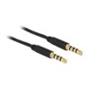 Delock - Kabel náhlavní soupravy - 4 pólový mini jack s piny (male) do 4 pólový mini jack s piny (male) - 50 cm - černá