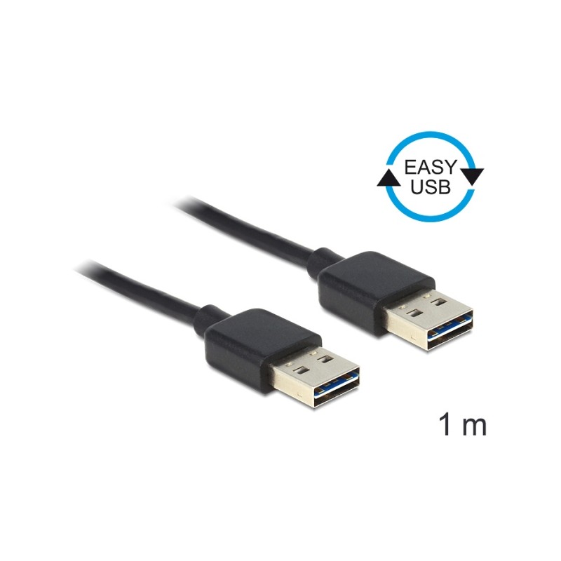 Delock EASY-USB - Kabel USB - USB (M) do USB (M) - USB 2.0 - 1 m - černá