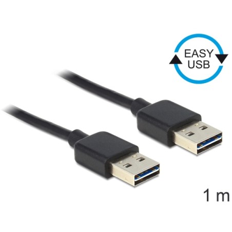 Delock EASY-USB - Kabel USB - USB (M) do USB (M) - USB 2.0 - 1 m - černá