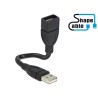 Delock ShapeCable - Prodlužovací šňůra USB - USB (F) do USB (M) - 15 cm - černá