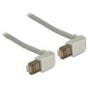 Delock - Patch kabel - RJ-45 (M) do RJ-45 (M) - 1 m - SFTP - CAT 5e - lisovaný, 90° konektor - šedá 83511