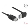 Delock EASY-USB - Prodlužovací šňůra USB - USB (F) do USB (M) - USB 2.0 - 1 m - 90° konektor - černá