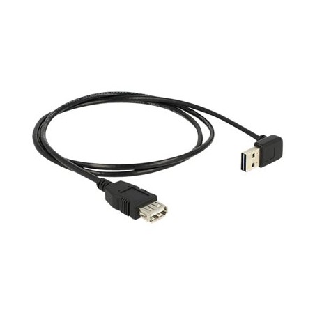 Delock EASY-USB - Prodlužovací šňůra USB - USB (F) do USB (M) - USB 2.0 - 2 m - 90° konektor - černá