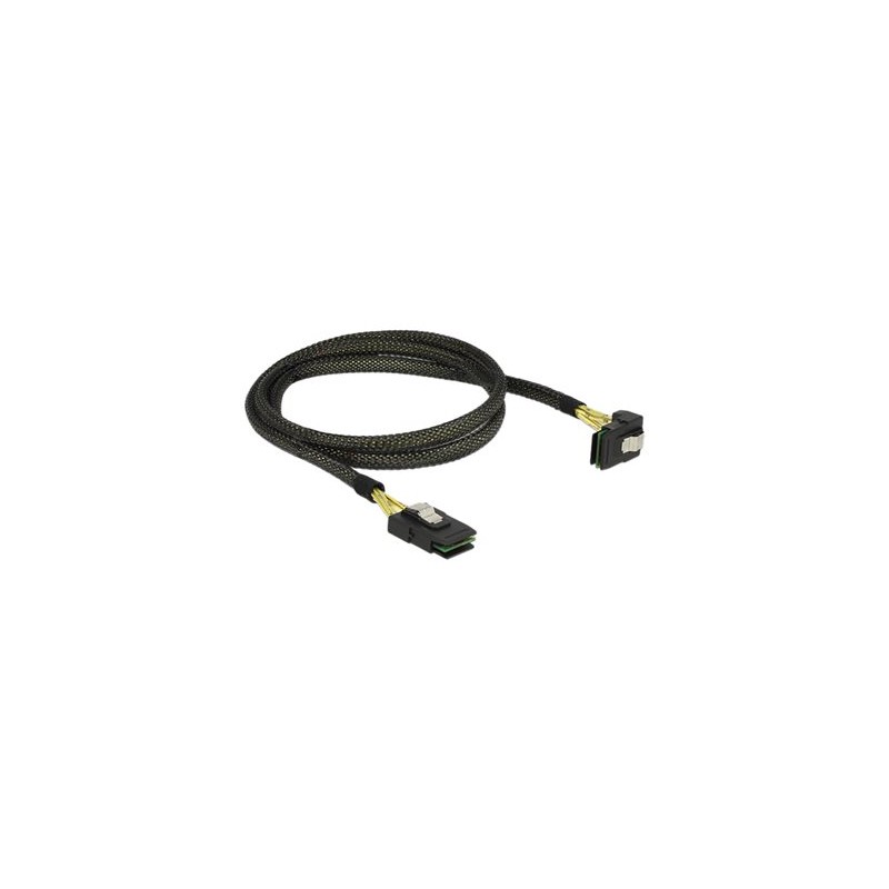 Delock - Interní kabel SAS - SAS 6Gbit/s - Mini SAS (SFF-8087) (M) do Mini SAS (SFF-8087) (M) - 1 m - 90° konektor