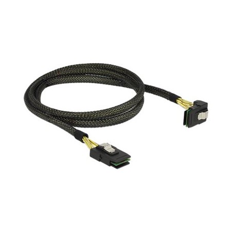 Delock - Interní kabel SAS - SAS 6Gbit/s - Mini SAS (SFF-8087) (M) do Mini SAS (SFF-8087) (M) - 1 m - 90° konektor
