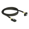 Delock - Interní kabel SAS - SAS 6Gbit/s - Mini SAS (SFF-8087) (M) do Mini SAS (SFF-8087) (M) - 1 m - 90° konektor