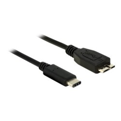 Delock - USB kabel - Micro-USB typu B (M) do 24 pin USB-C (M) - USB 3.1 Gen 2 - 1 m - černá