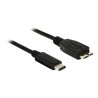 Delock - USB kabel - Micro-USB typu B (M) do 24 pin USB-C (M) - USB 3.1 Gen 2 - 1 m - černá