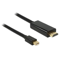Delock - Kabel adaptéru - Mini DisplayPort s piny (male) do HDMI s piny (male) - 3 m - černá