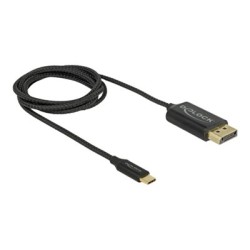 Delock - Kabel DisplayPort - 24 pin USB-C (M) do DisplayPort (M) - DisplayPort 1.2 - 1 m - podporuje 4K, USB napájení - černá