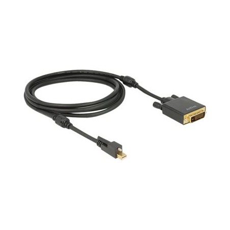 Delock - Kabel obrazovky - Mini DisplayPort (M) do DVI-D (M) - 2 m - křídlové šrouby - černá