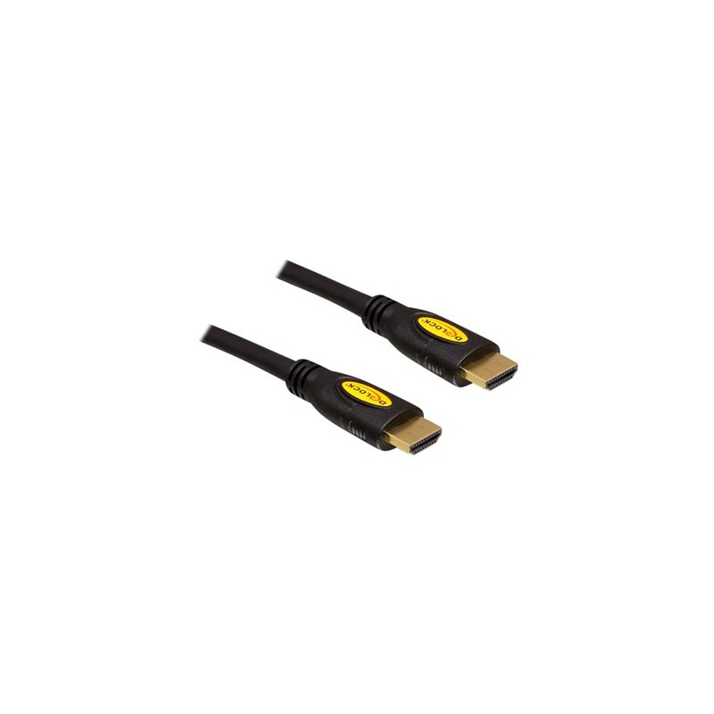 Delock High Speed - Kabel HDMI s ethernetem - HDMI s piny (male) do HDMI s piny (male) - 1.5 m - černá