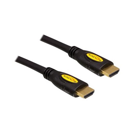Delock High Speed - Kabel HDMI s ethernetem - HDMI s piny (male) do HDMI s piny (male) - 1.5 m - černá