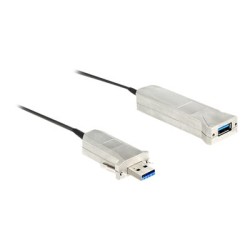 Delock Active Optical - Sada kabelů USB - aktivní, křídlové šrouby - černá