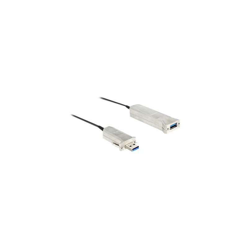 Delock Active Optical - Sada kabelů USB - aktivní, křídlové šrouby - černá